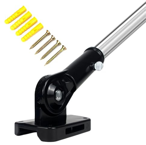 Porta Asta Bandiera, Staffa per Pennone, Staffa di montaggio per supporto per asta bandiera, Montaggio a Parete Regolabile Portabandiera, Staffa del Supporto Asta di Bandiera Parete Resistente