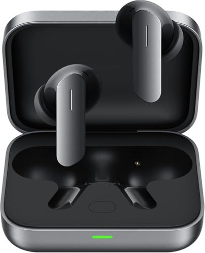 realme Buds Air 7 Cascos Auriculares Inalámbricos,6 micrófonos con Cancelación de Ruido y Altavoz de 12.44mm,52H Tiempo de reproducción Auriculares inalámbricos Bluetooth 5.4 Impermeables IP55,Negro
