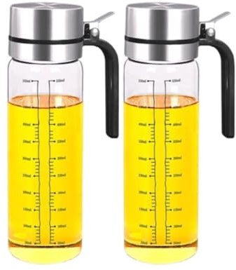 AMULONG Aceitero Aceitera y Vinagrera Recipiente For Aceite A Prueba De Fugas For El Hogar, Botella For Condimentos, Vinagrera, Juego De 2 Piezas Aceiteras para Cocina