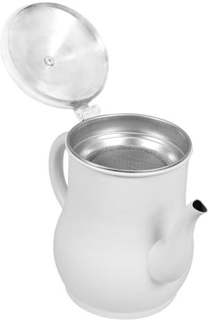 Warmhm 70oz Contenitore Per Grasso Da Cucina in Acciaio Inossidabile Con Filtro Maglia Fine Capacità Per Contenere Olio e Altri Condimenti