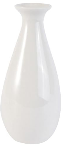 GALPADA Florero Pequeño De Cerámica Jarrón Blanco para Escritorio Y Decoración Oficina En Casa Jarrón De Ceramica para Mesa Ventana Balcón Y Habitación 4.13X1.85X1.85In