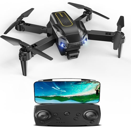 Drohne mit Kamera,Drohne mit Kamera Erwachsene Kinder,Dual-Kamera Drones für Anfänger,Flip mode, 2 Akku Lange Flugzeit,Headless ModusAbflug/Landung mit einer Taste, RC Quadcopter für Anfänger