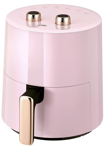 Air Fryer 3.7L-1300W Compact 10-In-1 Airfryer，30 Min Timer，Healthy Oil-Free Cooking，Rapid Air Technology，Double Knob Operation，Low-Fat (PINK)