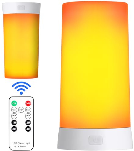 AUAUY 1Pz Luces Ambientales LED, Lampara LED Recargable con Control Remoto | 4 Modos de Iluminación, Lampara LED Exterior Ideal para Jardín Bar Halloween y Navidad