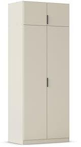 Rauch Möbel LAGOA, Kleiderschrank, Farbe Beige, Breite 91 cm | Schrank, Mehrzweckschrank, 4-türig, Zubehör Basic, für Schlafzimmer, Kinderzimmer, Babyzimmer, Homeoffice, Garderobe, Flur