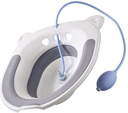 Yardenfun Robuste Sitzbadewanne aus Pp und Tpe mit Sprühfunktion Sicher und Non Deformierbar für Badezimmer Bidet und Hygienische Reinigung