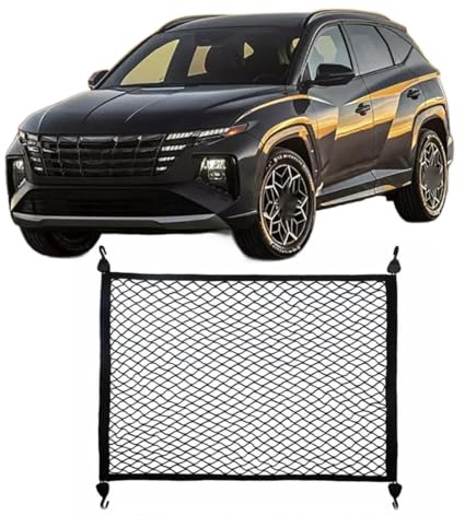 ASBHFC Red de Maletero para Hyundai Tucson (JM LM TL NX4 2004-2025 2026), Malla Elástica, Organizador Resistente para Sujetar Equipaje y Compras en Coche,100 * 60cm-1 Layer