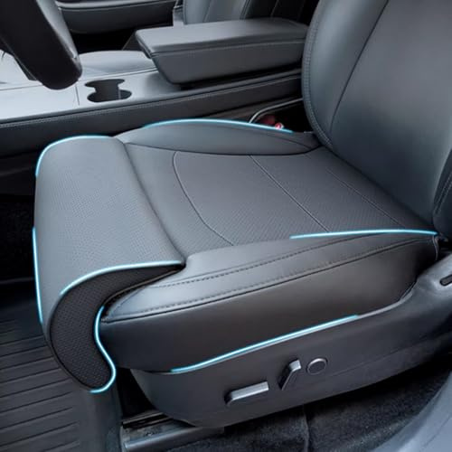 Ywooon Seat Covers for Tesla Model 3/Y Juniper/Highland, Car Seat Extender Leg Extender Support Cushion, All-Season Universal Front Bottom Seat Protectors for Tesla Accessories, Black