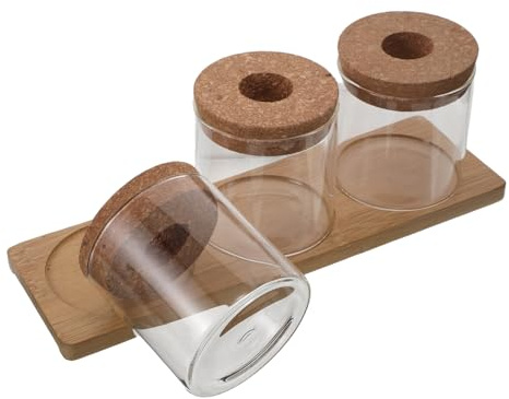 Gatuida Kit de Propagation Hydroponique avec Vase en Verre Transparent 8x8 Cm, Couvercle Perforé pour Oxygénation Racinaire, Soucoupe en Bois, Jardinière de Bureau pour Succulentes