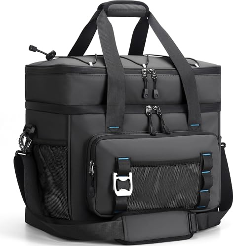 Youngoa Nevera Portatil, 40L Grande Doble Nevera Playa Plegable, Bolsa Térmica Isotermica Portátil e Impermeables para Picnic