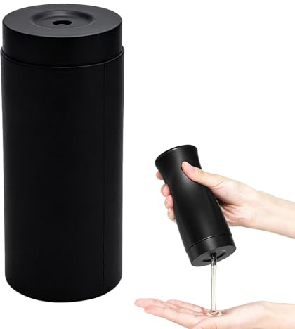 Soap Squeezer, Non-Drip Dispenser for Washing Up Liquid, Dish Washing Liquid Dispenser, Squeezable Refillable(Black)