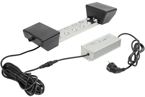 WOLEGM Nebulizzatore a ultrasuoni a 12 teste, 400 W, nebulizzatore a ultrasuoni, per 9 l/h, alimentatore di rete impermeabile, per cortile, fontana, laghetto, acquario, giardino, roccia