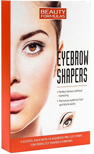 Eyebrow Shaper Wax Strips - 56 Pre Cut Strips Unwanted Facial Hair Removal