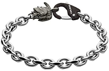Diesel Bracciale Da Uomo Pilastro, 18,5 Cm Di Bracciale In Acciaio Inossidabile, DX1146040
