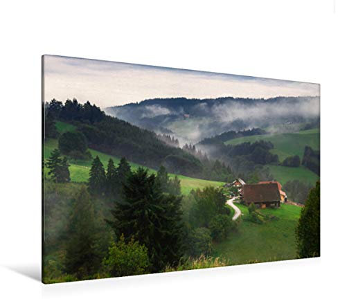 Premium Textil-Leinwand 120 x 80 cm Quer-Format Morgennebel | Wandbild, HD-Bild auf Keilrahmen, Fertigbild auf hochwertigem Vlies, Leinwanddruck von Heinz Pomposch
