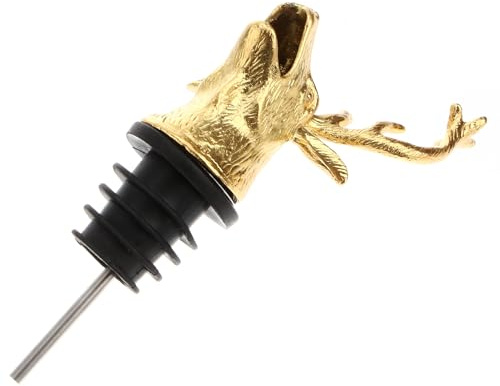 Hirschkopf Flaschenverschlüsse Weinausgießer Wein Stopper für Weinflaschen (Gold)