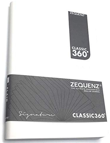 Zequenz Signature Classic 360° Notizbuch A6 – Softcover, 140 Blatt, flachliegend & flexibel, 100g/m² Papier, Blank, Blanko, Weiß, füllerfreundlich & minimalistisch