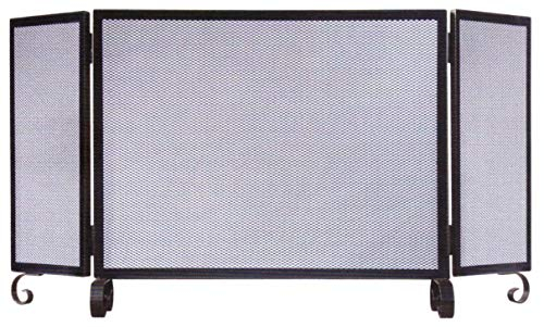 SALVACHISPAS LISO DE TRES CUERPOS IDEAL PARA CHIMENEAS Y ESTUFAS DE LEÑA, FABRICADO EN ESPAÑA EN METAL, IDEAL PARA EL HOGAR