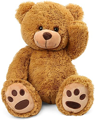 LotFancy Orso Peluche 50 cm, Orsetto Peluche, Orsacchiotto Peluche Morbido Farcito Teddy Bear Simpatici Animali di Peluche per Bambini e Neonati Colore Marrone