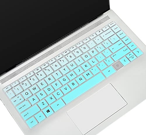 Keyboard Cover for 15.6 HP Envy 15 Laptop with Fingerprint Reader 15t-ep 15-ep Series (No Numeric Keypad) 15t-ep000 15-ep0001dx ep0035cl ep0123tx ep0010nr ep0011na ep0098nr Keyboard Cover, Ombre Mint