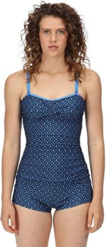 Regatta dam/damer Aceana II kakel tankini topp, Marinblått Xsp, 4