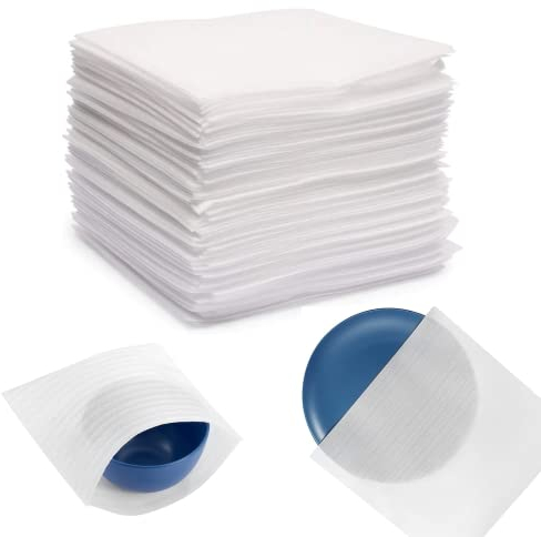 100 Stück Verpackungsmaterial Luftpolsterfolie Schaumstoffverpackung Schaumfolie Umzugskartons Umzugsverpackung Umzugmaterial für Umzug Geschirr Verpackung Lagerung und Versand (30*30 cm/Dicke 2 mm)