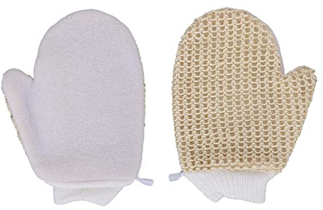 Peeling-Badehandschuh, Doppelseitiger Dusch-Peeling-Handschuh, Körperpeeling, Weicher, Abgestorbener Hautentfernungs-Reinigungs-Dusche-Körper-Schrubber-Handschuh