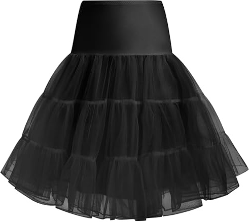 Odizli Petticoat Unterrock Damen Kurz Reifrock für Rockabilly 50er Jahre Kleid