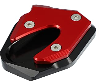 X AUTOHAUX Motorrad Ständer Fuß Seitenständer Aluminium Motorrad Seitenständer Verlängerung Pad Rot für Suzuki GSX250R