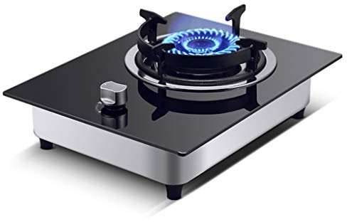 Samnuerly Quemador de Gas Encimera Cocina de Gas de Acero Inoxidable de 4,5 Kw Hogar Interior Catering Quemador de Gas líquido Empotrado/Escritorio Horno Individual 43.5 X 33.5 X 10 mm