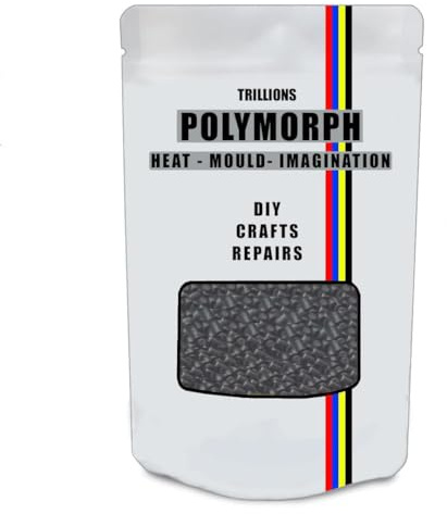 Polymorphe noir moulable à la main 100g | thermoplastique | utilisations illimitées - artisanat, bricolage, modélisation, prototypes