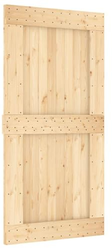 vidaXL Porte, Porte Coulissante, Porte Suspendue d'Entrée Grange Cuisine Garage Chambre à Coucher Maison Intérieur, Bois Massif de Pin