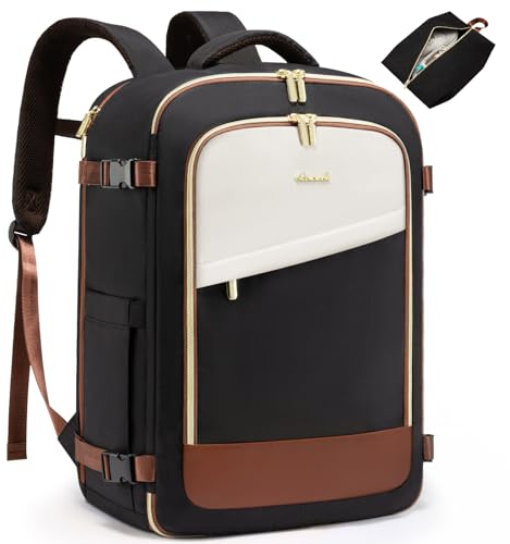 LOVEVOOK Rucksack Damen Groß, Handgepäck Reiserucksack 40x30x20 Wasserdicht, Laptop Rucksack mit Laptopfach, Travel Backpack mit Schuhfach, Schulrucksack für Schule Flugzeug Camping Arbeit