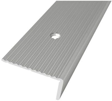 Anodised Aluminium Anti Non Slip Stair Edge Nosing -Trim- 40 x 20mm lengt 900mm (2.95FT) Silver Gold CHAPMAGNE (35.41in x 1.57in x 0.78in) IP40 TMW Profiles (Silver)