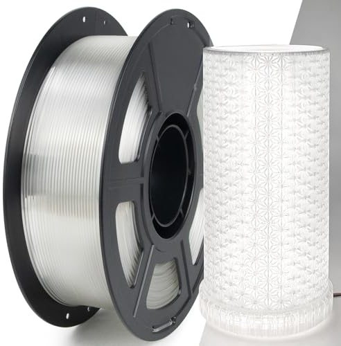 IEMAI PETG Filament 1.75mm, Transparent PETG 1Kg, High Speed 3D Drucker Filament, Maßgenauigkeit +/- 0,02 mm, Geeignet für den Druck von Lampenschirmen Dekorationen