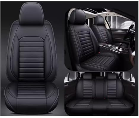 NISMIA Full Set Auto Sitzbezüge für Toyota Corolla Cross Hybrid 2023 2024, Wasserdichter Leder-Autositzbezug, Seasons Protectors VerschleißFest, 5-Sitzer Autositzbezug Universal (Color : Blak)