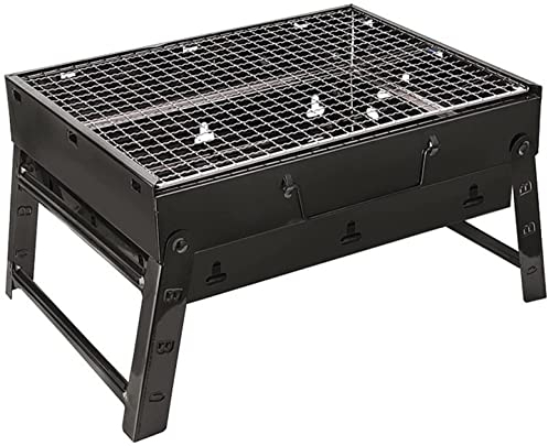 Barbecue a carbonella per esterni, barbecue portatile pieghevole a carbonella, barbecue da tavolo per barbecue all'aperto, in acciaio inossidabile, per cucinare all'aperto, campeggio