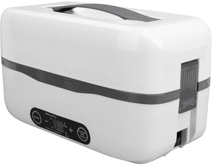 Pyhodi Scaldavivande Elettrico 2 Scomparti, Scaldavivande Portatile A Prova Di Perdite Per Adulti, Camion Per Auto, Prenotazione Intelligente, Cottura A Vapore, Riscaldamento Interno
