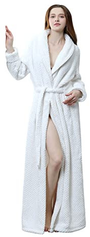 Vestaglia da donna UK – Vestaglia soffice da donna in caldo pile felpato accappatoio con cintura caldo e accogliente lungo super morbido accappatoio invernale in pile accappatoio soffice accappatoio