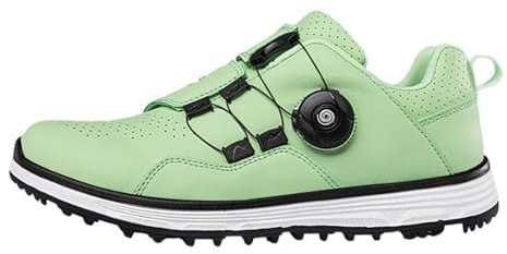 Kraftpaid Herren Golfschuhe, Wasserdicht und leicht, Spikeless Golf Shoe Sneaker, Für Golf und Freizeit, Größe 44 EU, Grün