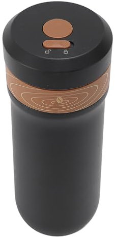 Asixxsix Portátil con Filtro de Prensa Francesa, Aislamiento de Doble Capa, Malla de Filtro de 4 Capas, Mantiene el café Caliente o Frío Durante 8 Horas, Taza de café de Viaje