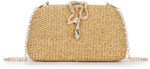 Jywmsc Borsa a Mano Estiva in Paglia per Donna Borsa da Spiaggia Intrecciata Borsa da Sera per Matrimonio Formale 2026