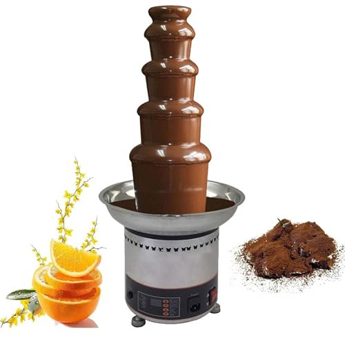 MiBoce 4/5/6/7 Tiers Machine De Fontaine Au Chocolat Commercial, Machine De Fontaine De Chocolat Électrique, avec Panneau Numérique, Ajustement De Température Constante