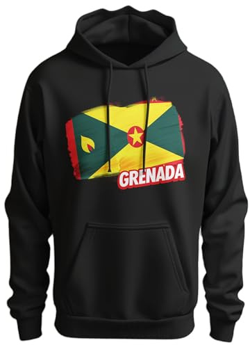 Print Cartel Grenada Country Flag Hooded Sweatshirt Men Women Grenada National Flag Sport Hoody Adults