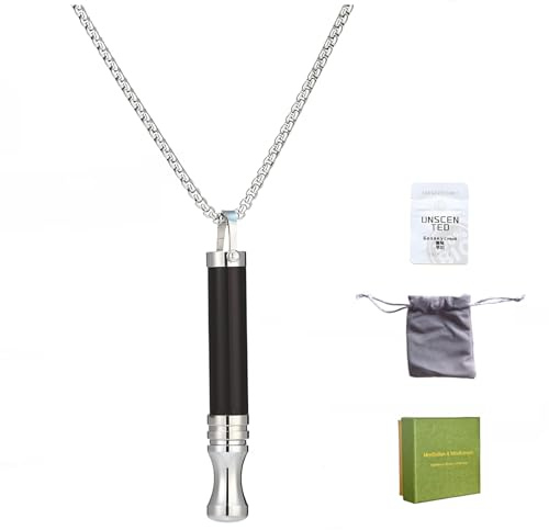 Collar de Respiración con Piedra de Ojo de Tigre y Aromaterapia Cadena de Acero Inoxidable de 70cm Herramienta de Meditación Atención Plena para Calmar,Ayudar a Dormir y Aliviar la Ansiedad el Estrés