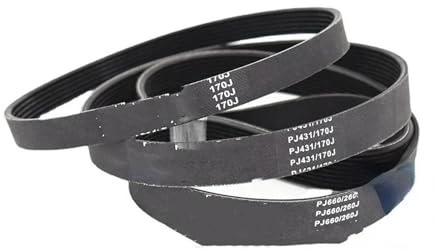 Courroie Transmission Courroie Striée 230J-PJ584 270J-PJ686 240J-PJ610 250J-PJ635 255J 260J-PJ660 280J-PJ711 290J 300J pour Tapis Course Et Vélo D'appartement Courroie Trapézoïdale(280J-PJ711,3ribs)