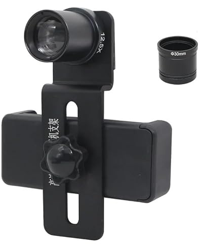 Lab Microscope Accessories Diameter 23.2mm 30mm 30.5mm microscope phone with 12.5X eyepiece lens phone holder adapter Telescope accessories(Mounting 30mm)