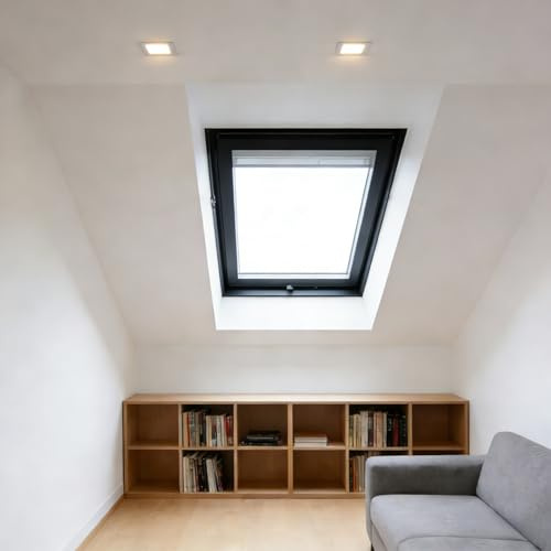 JIHAJU Roof Window Skylight Basement Daylighting Door Multi-Angle Roof Viewing, Rooftop Attic Hatch Lid Well Covers, Roof Hatch with Double-Layer Tempered Glass Customizable(23x41/58.4x104.1cm)