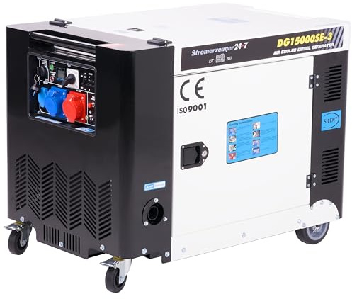 Pro-Lift-Werkzeuge Silent Diesel Stromaggregat 15KVA 230V/400V Elektrostarter 11000W Stromerzeuger DG15000SE3-2849