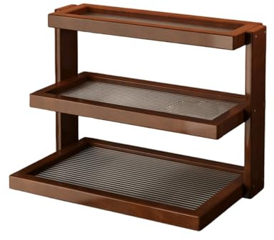 Dxcaicc Holzregal Für Arbeitsplatte, Tassen-Trockenständer, Kaffeebar-Zubehör Spart Platz, Stuhlhalter Für Kaffeetassen,B,3 Tiers